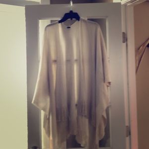 Off white open front shrug